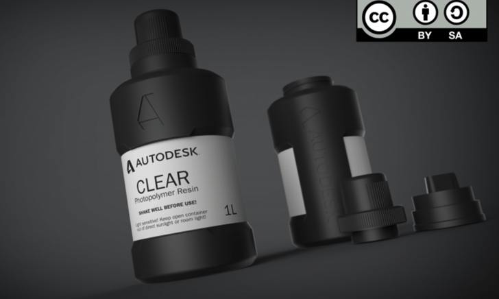 Bottles of PR48 stereolithography photopolymer resin